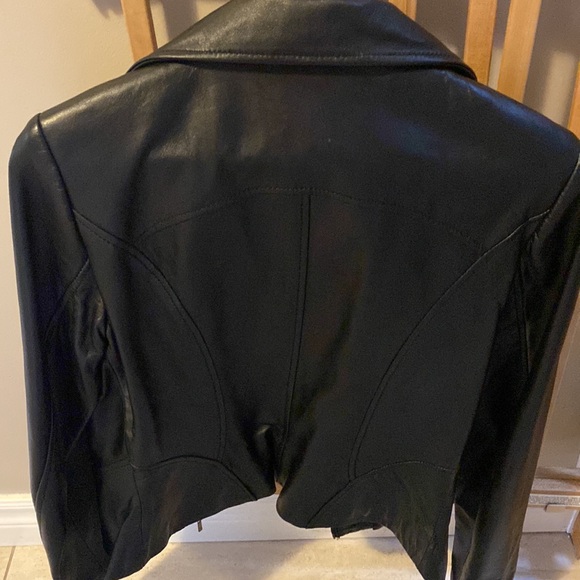 Black Leather Jacket Size Small - Picture 3 of 4